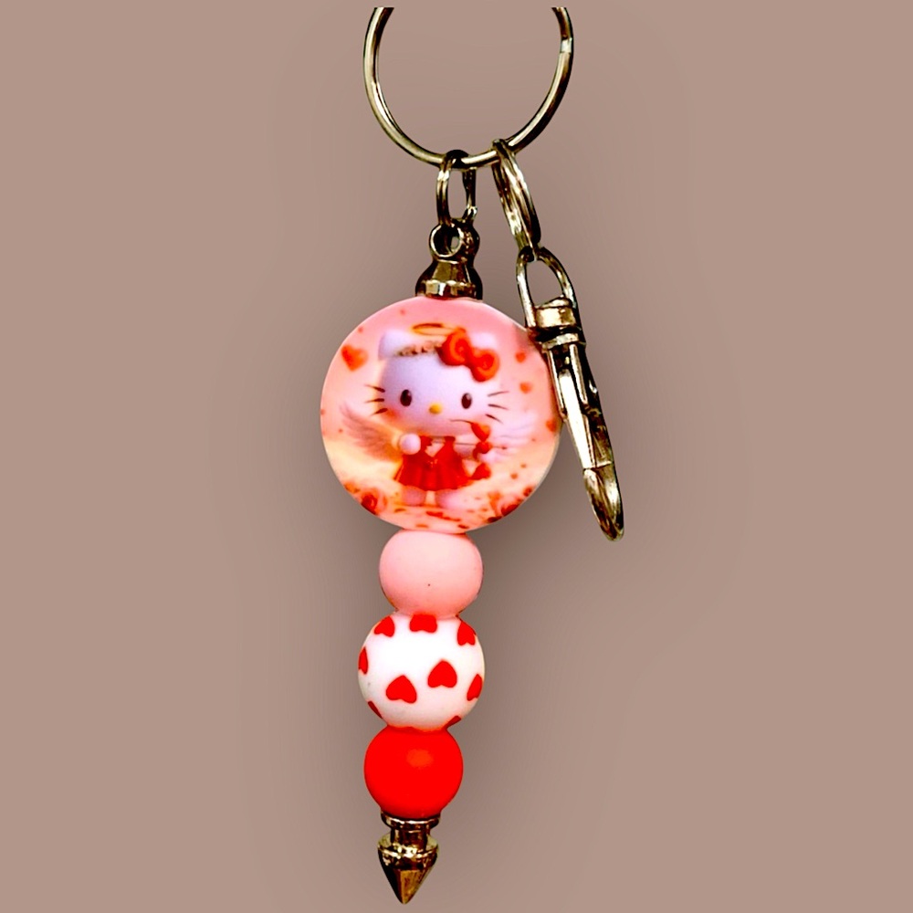 Hello Kitty Angel Keychain, Bag, or Backpack charm hello Kitty family Sanrio